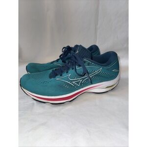 Mizuno Womens Wave Rider 25 411323 LKCW Blue Running Shoes Sneakers Size 9.5